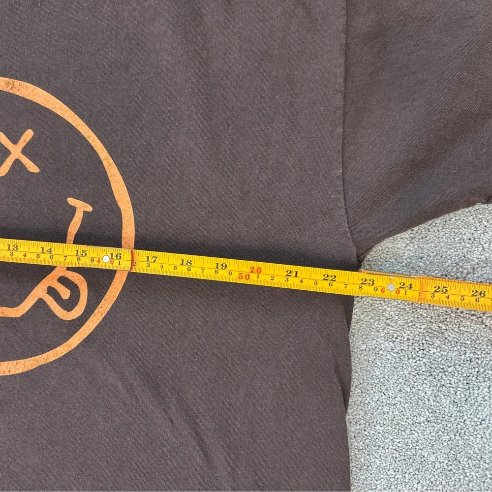 Nirvana Graphic T-Shirt Mens XL Brown Good